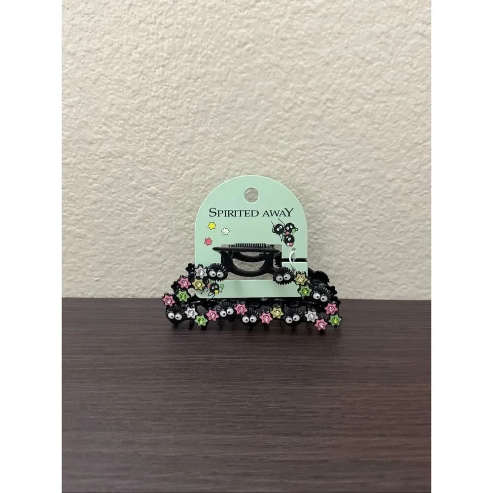 Studio Ghibli Spirited Away Soot Sprite Candy Rhinestone Claw Hair Clip